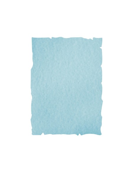PAPEL COLOR LIDERPAPEL PERGAMINO BORDES A4 165G/M2 AZUL PACK 25 HOJAS