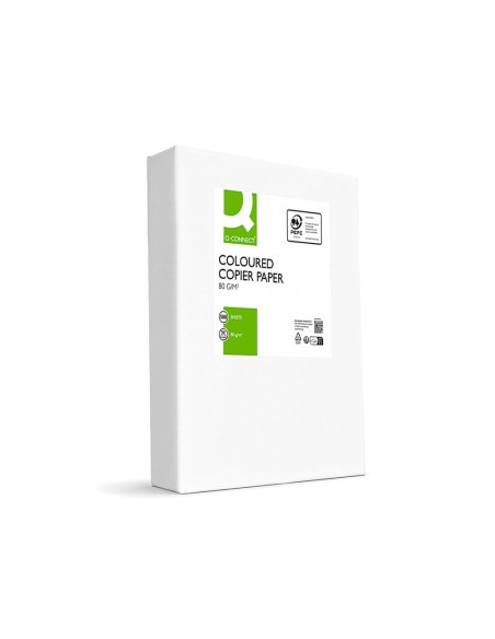 PAPEL COLOR Q-CONNECT DIN A4 80GR AM.PAQUETE DE 500 HOJAS