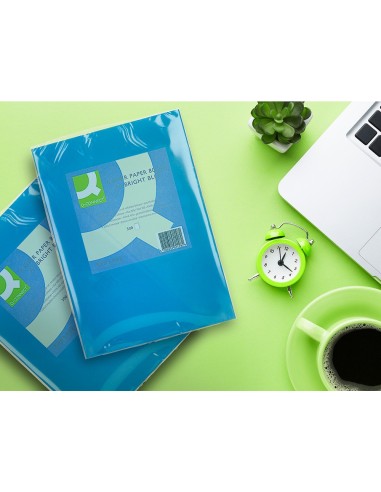 PAPEL COLOR Q-CONNECT DIN A4 80GR AZUL INTENSO PAQUETE DE 500 HOJAS