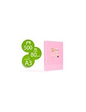 PAPEL COLOR Q-CONNECT DIN A3 80 GR ROSA PAQUETE DE 500 HOJAS 2