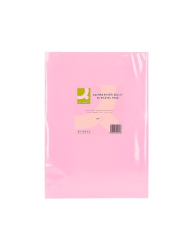 PAPEL COLOR Q-CONNECT DIN A3 80 GR ROSA PAQUETE DE 500 HOJAS