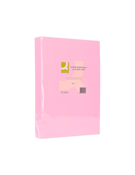 PAPEL COLOR Q-CONNECT DIN A3 80 GR ROSA PAQUETE DE 500 HOJAS