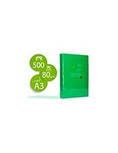 PAPEL COLOR Q-CONNECT DIN A3 80GR VERDE INTENSO PAQUETE DE 500 HOJAS 2