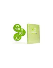 PAPEL COLOR Q-CONNECT DIN A3 80GR VERDE NEON PAQUETE DE 500 HOJAS 2