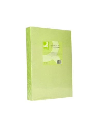 PAPEL COLOR Q-CONNECT DIN A3 80GR VERDE NEON PAQUETE DE 500 HOJAS