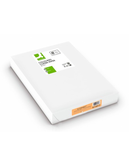 PAPEL COLOR Q-CONNECT DIN A3 80GR NARANJA NEON PAQUETE DE 500 HOJAS