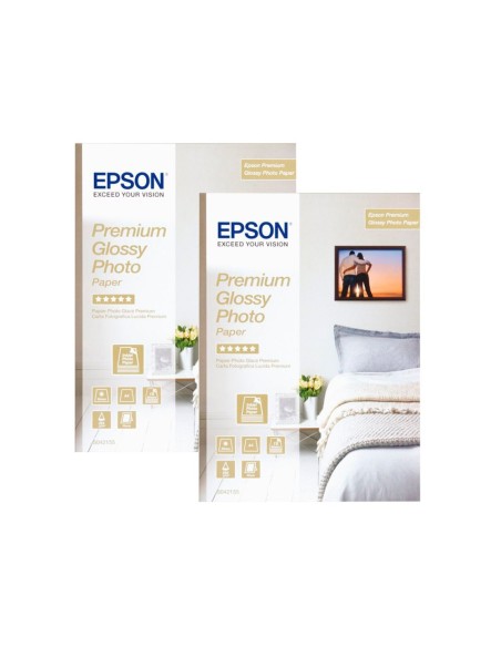 PAPEL FOTO EPSON PREMIUN GLOSSY PHOTO SATIN A4 PROMO 2 X 15H. 225 GR