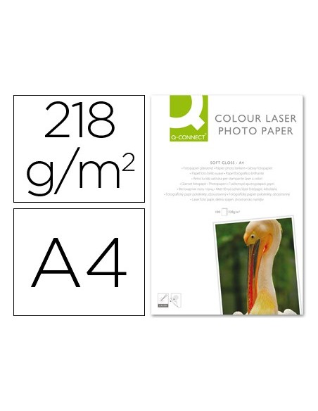 PAPEL Q-CON.FOTO GLOSSY A4 FOTOCOP.S EIMPS LASER PQ.100 H.21