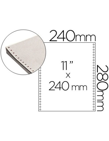 PAPEL CONTINUO 240X11 BLANCO 2 H.CAJA 1500 JUEGOS