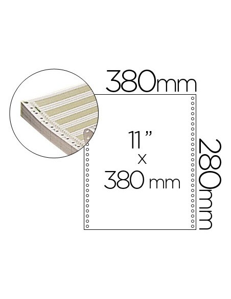 PAPEL CONTINUO 380X11 PAUTADO CAJA 2500 H.