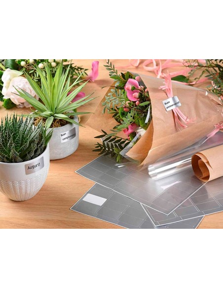 ETIQUETA ADH.AVERY TICO SATINADO ORO/PLATA LASER PK.DE 626 UD. SURT.