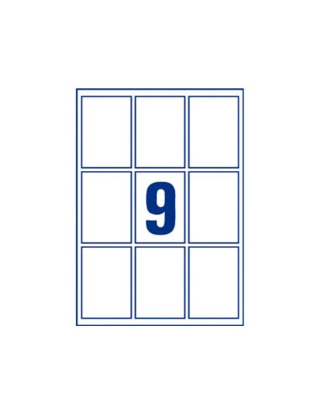 ETIQUETA ADH. AVERY REMOV.LASER TINTA BL.62X89MM