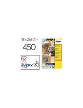 ETIQUETA ADH. AVERY KRAFT EFECTO CARTON RECTANGULAR 62X42MM REMOV. 2