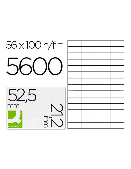 ETIQUETA ADH. Q-CON. 52,5X21,2MM 100H.