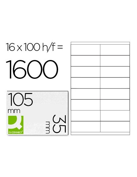 ETIQUETA ADH. Q-CON. 105X35MM 100H.