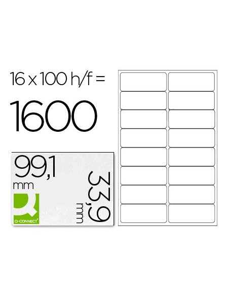 ETIQUETA ADH. Q-CON. 99,1X33,9MM 100H.