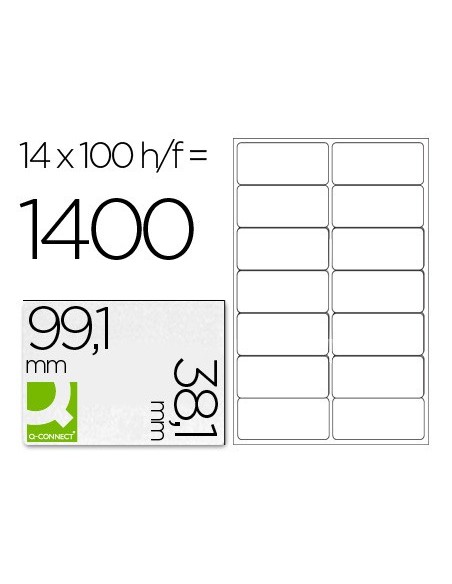 ETIQUETA ADH. Q-CON. 99,1X38,1MM 100H.