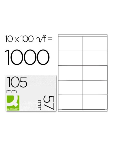 ETIQUETA ADH. Q-CON. 105X57MM 100H.