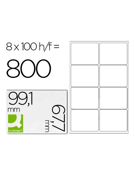 ETIQUETA ADH. Q-CON. 99,1X67,7MM 100H.