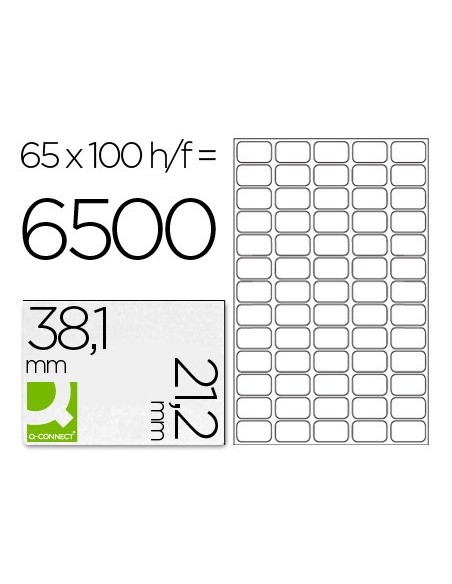 ETIQUETA ADH. Q-CON. 38,1X21,2MM 100H.