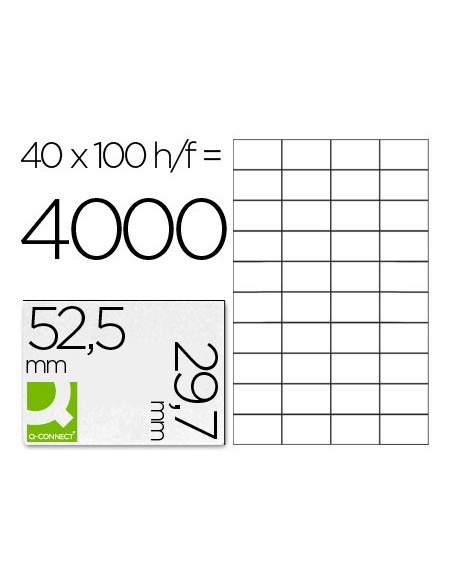 ETIQUETA ADH. Q-CON. 52,5X29,7MM 100H.
