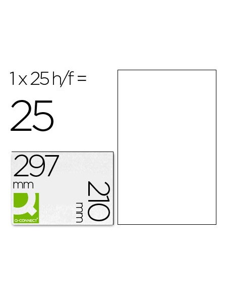 ETIQUETA ADH. Q-CON. 297X210MM TPTE. 25H.