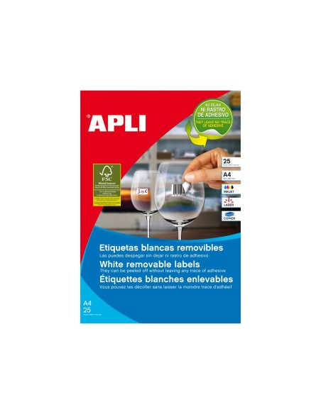 ETIQUETA ADH. APLI 10197 17,8X10MM REMOV. 25H.