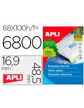 ETIQUETAS ADH. APLI 1282 48,5X16,9MM 100H.