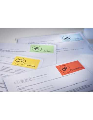 ETIQUETA ADH. TICO NJ. FLUOR PERMANENTE 200X142MM CAJA 140 UD.