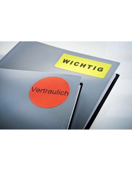 ETIQUETA ADH. TICO VE. FLUOR PERMANENTE 47,5X25,5MM CAJA 3080 UD.