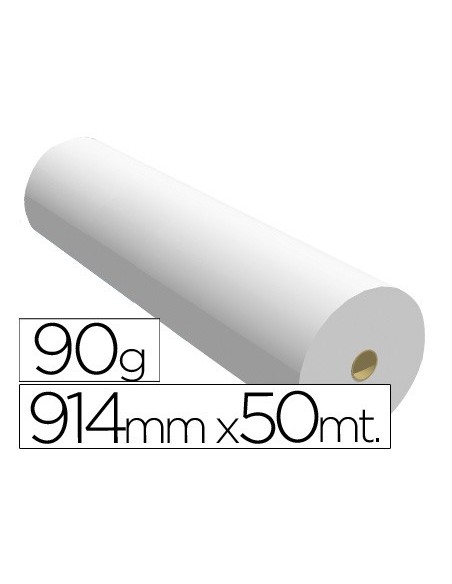 PAPEL REPROGRAFIA PARA PLOTTER PLUS BOBINA 914X50 M. 90 GRS. PARAIMPR