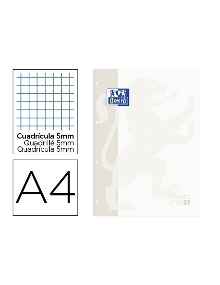 RECAMBIO OXFORD A4 80H. 5MM4 TAL.BL.