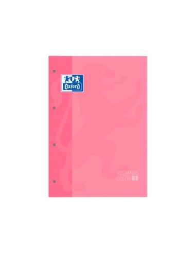 RECAMBIO 1 OXFORD A4+ 80H. 90GR.5MM 4 TAL.ROSA CHICLE
