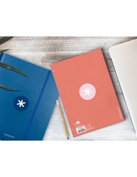 RECAMBIO  A4 ANTARTIK 80H. 90G/M2 5MM4 TAL.1B. MARCO ROSA