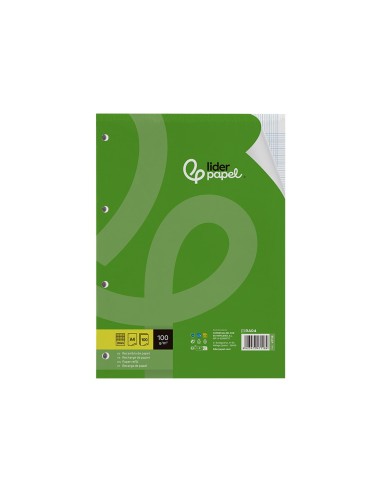 REC.DIN A4 100 H CUADRO 2 MM 4 TAL.C/MARGEN PAPEL 100 GRAMOS
