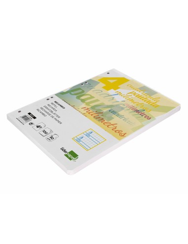 RECAMBIO LIDERPAPEL4º100 H CUADO PAUTADO 4 MM 6 TALADROS 70 G**