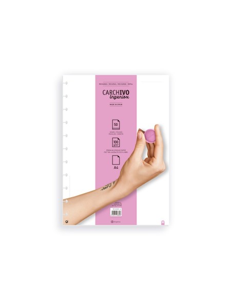 RECAMBIO CUADERNO CARCHIVO INGENIOX A4 50H. LISO