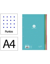 RECAMBIO ANTARTIK A4 100H. 90G/M2 PUNTOS DOTS4 TAL.B.DE 5 COL.