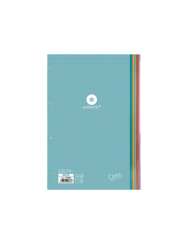 RECAMBIO ANTARTIK A4 100H. 90G/M2 PUNTOS DOTS4 TAL.B.DE 5 COL.