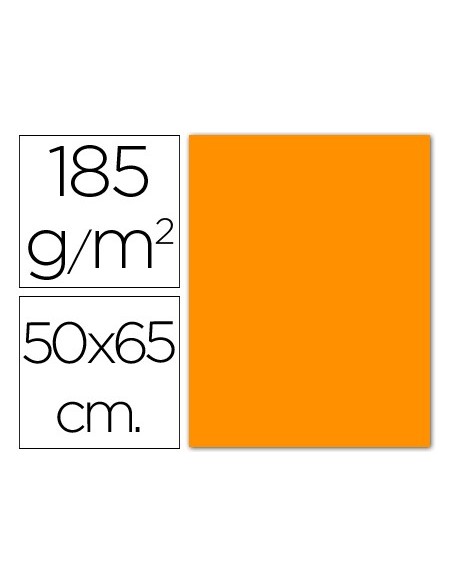 CARTULINA GUARRO NARANJA 50X65 CM 185 GR