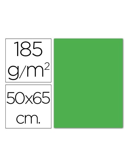 CARTULINA GUARRO VER MANZANA-50X65 CM 185 GR