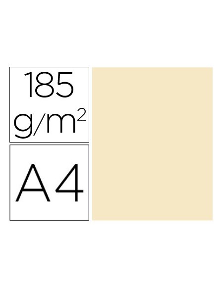 CARTULINA GUARRO A4 CARNE 185 GR PQ.50 H