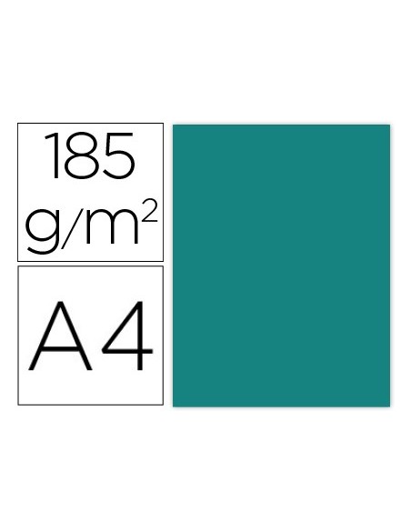CARTULINA GUARRO A4 VER.MENTA 185 GR PQ.50 H