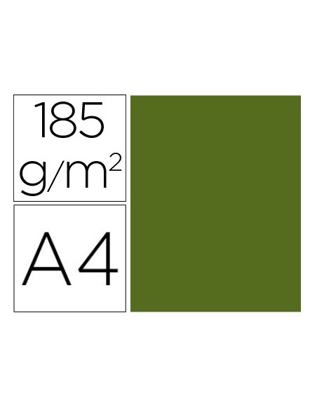 CARTULINA GUARRO A4 VER.SAFARI 185 GR PQ.50 H