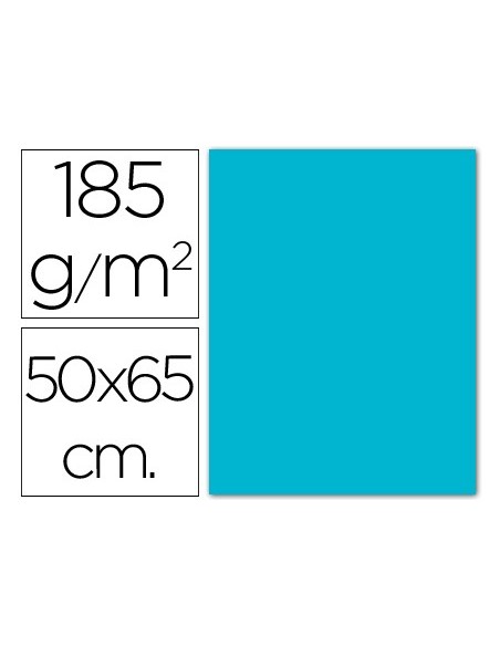 CARTULINA GUARRO AZUL TURQUESA-50X65 CM 185 GR