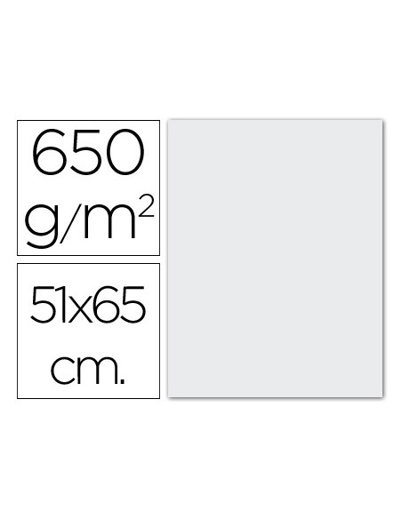 CARTULINA EXTRA 51X65 650 GRS.-BLANCA UD.