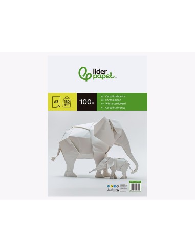 CARTULINA DIN A3 BLANCO 180 GR PAQUETE 100 H