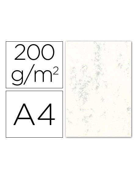 CARTULINA MARMOLEADA DIN A4 200 GR. GRIS PAQUETE 100 H