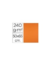 CARTULINA 50X65 CM NARANJA 240 GR UD. 2