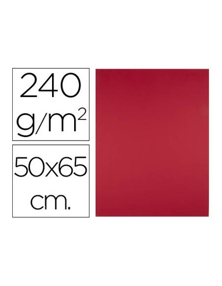CARTULINA 50X65 CM ROJO NAVIDAD 240 GR UD.